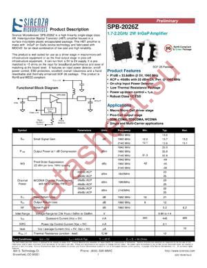 SPB-2026Z datasheet  