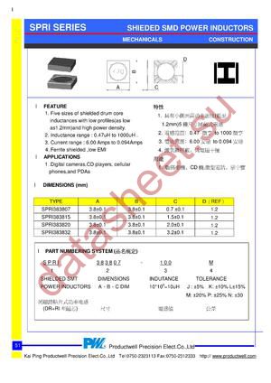 SPRI383815-100M datasheet  