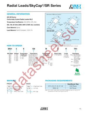 SR307C104KART datasheet  