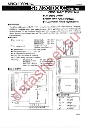 SRM20100LC85 datasheet  