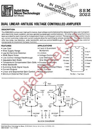 SSM-2022 datasheet  