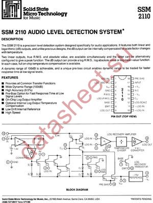 SSM-2110 datasheet  