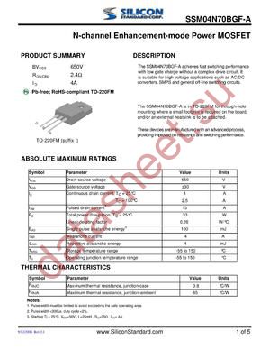 SSM04N70BGF-A datasheet  