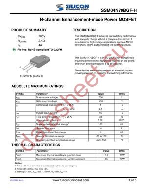 SSM04N70BGF-H datasheet  