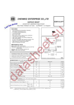 SSM14LAPT datasheet  