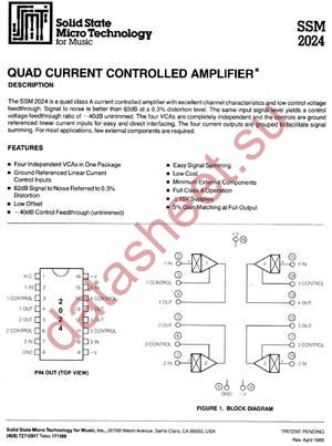 SSM2024 datasheet  