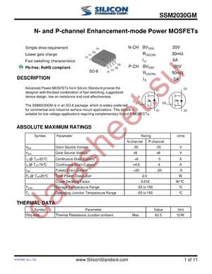 SSM2030GM datasheet  