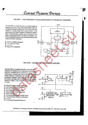 SSM2031 datasheet  