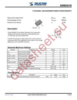 SSM2301N datasheet  