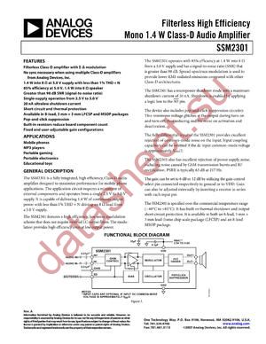 SSM2301_01 datasheet  