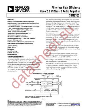 SSM2305 datasheet  