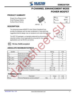 SSM2307GN datasheet  