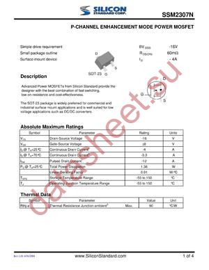 SSM2307N datasheet  