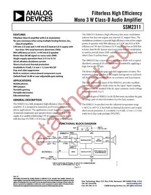 SSM2311 datasheet  