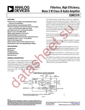 SSM2319 datasheet  