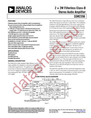 SSM2356CBZ-REEL datasheet  