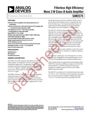 SSM2375 datasheet  