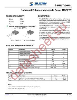 SSM25T03GH datasheet  