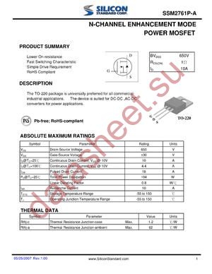 SSM2761P-A datasheet  