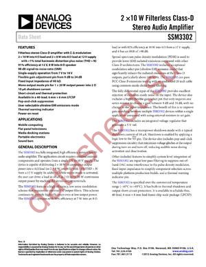 SSM3302 datasheet  