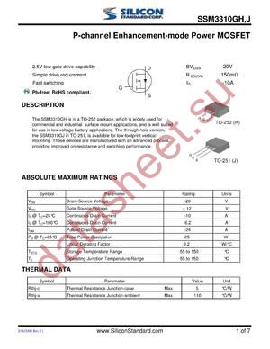 SSM3310GH datasheet  