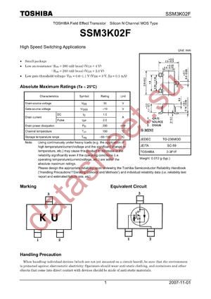 SSM3K02F_07 datasheet  