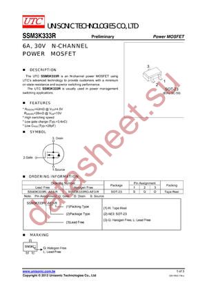 SSM3K333RL-AE3-R datasheet  