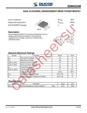 SSM4224M datasheet  