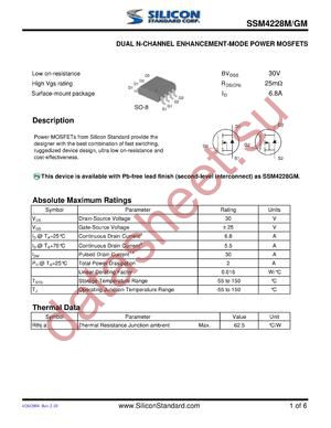 SSM4228GM datasheet  