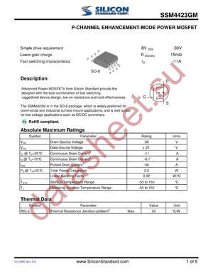 SSM4423GM datasheet  