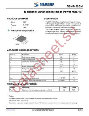 SSM4426GM datasheet  