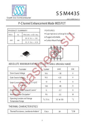 SSM4435 datasheet  