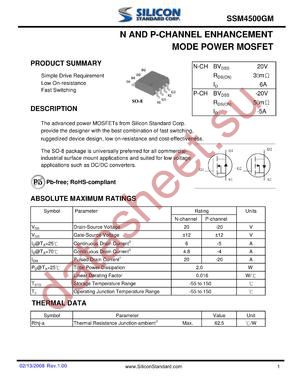 SSM4500GM datasheet  