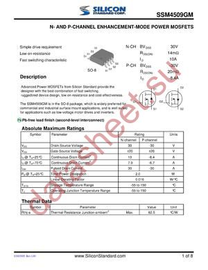 SSM4509GM datasheet  