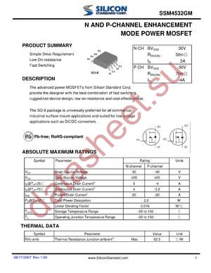 SSM4532GM datasheet  