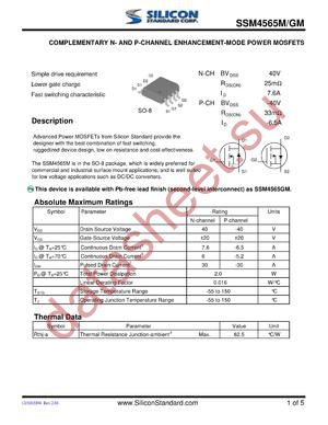 SSM4565GM datasheet  