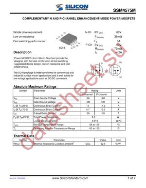 SSM4575M datasheet  