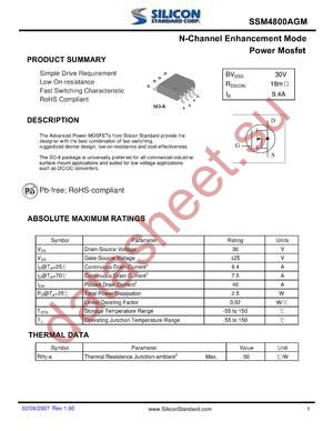 SSM4800AGM datasheet  