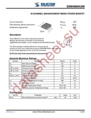 SSM4880AGM datasheet  