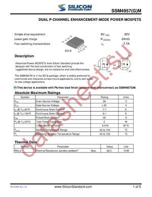 SSM4957 datasheet  