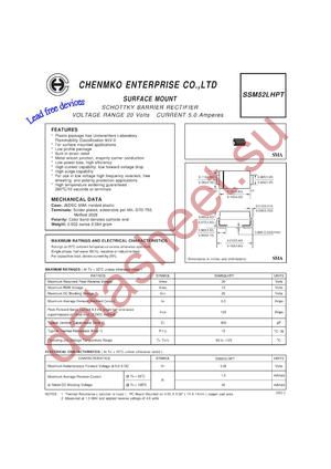 SSM52LHPT datasheet  