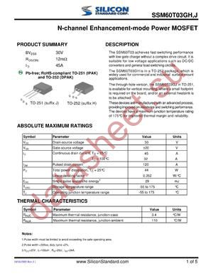 SSM60T03GH datasheet  