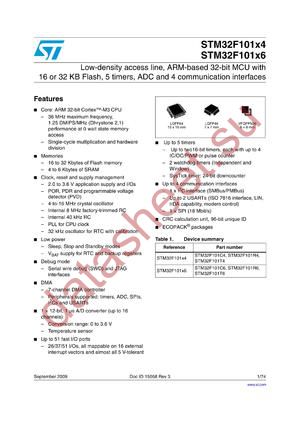 STM32F101T6U6AXXX datasheet  