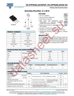 STPS40L45CWPBF_12 datasheet  