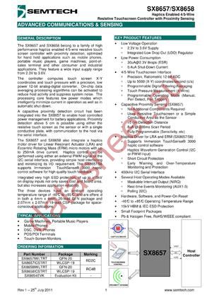 SX8657 datasheet  