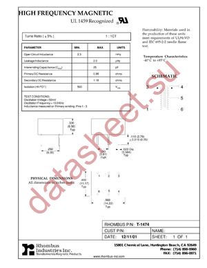 T-1037 datasheet  