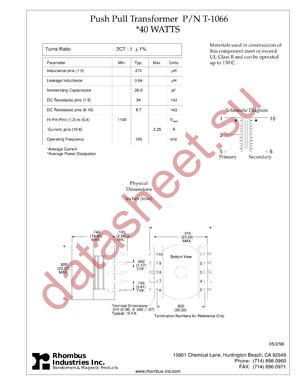 T-1066 datasheet  