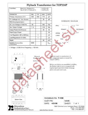 T-1230 datasheet  