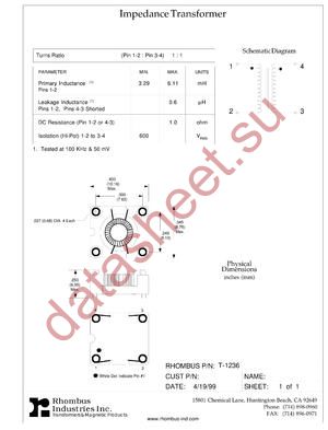 T-1236 datasheet  