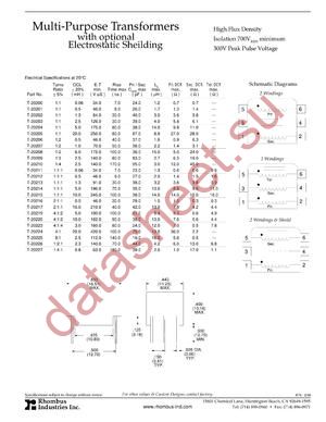 T-20215 datasheet  